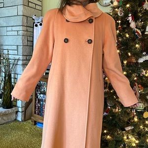 Pierrette B Superangora Coat size 4 in Peach